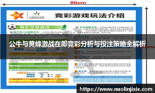 公牛与黄蜂激战在即竞彩分析与投注策略全解析