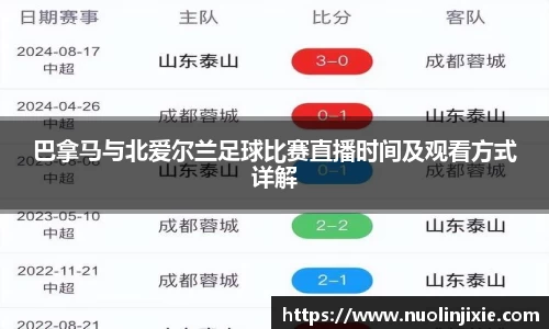 巴拿马与北爱尔兰足球比赛直播时间及观看方式详解
